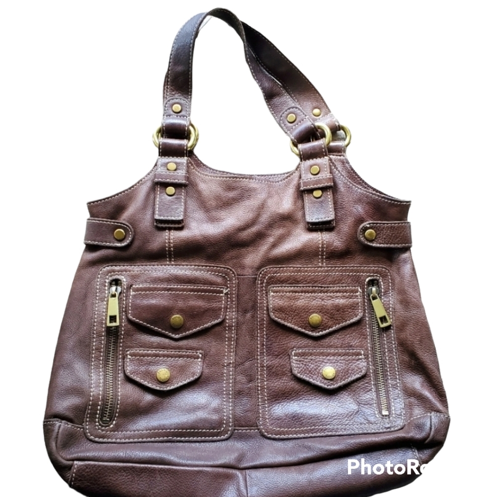 Fossil Brown Leather Shoulder Bag Purse